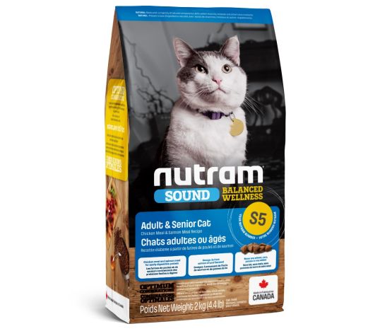 NUTRAM SOUND S5 BALANCED WELLNESS for Adult and Senior Cats Chicken The Angels Pet Store