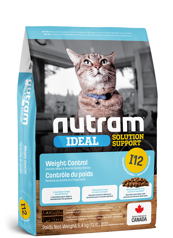Nutram Ideal Cat - Weight Control Chicken Meal and Pearled Barley - I12