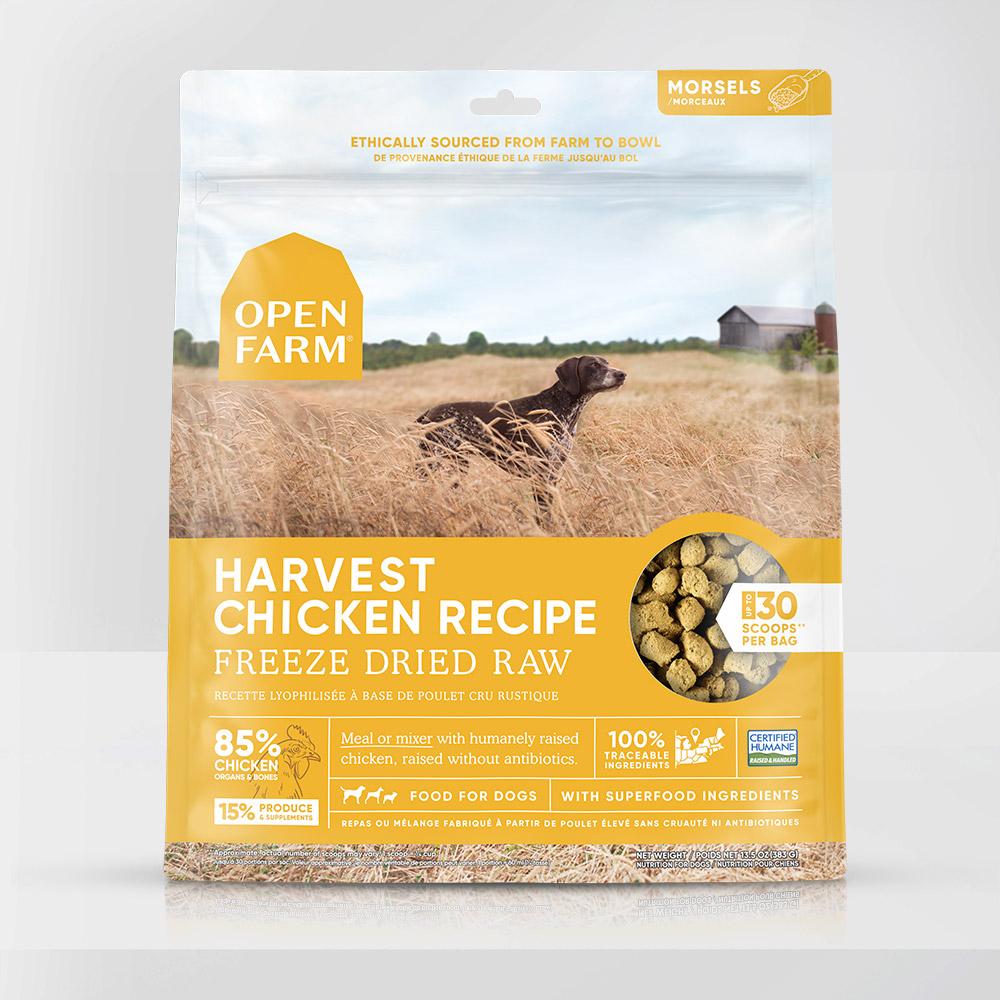 Open Farm for Dogs - Harvest Chicken Freeze Dried Raw Food