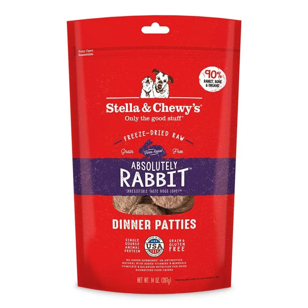 Stella & Chewy's - Absolutely Rabbit Dinner Patties Freeze-Dried Raw Dog Food