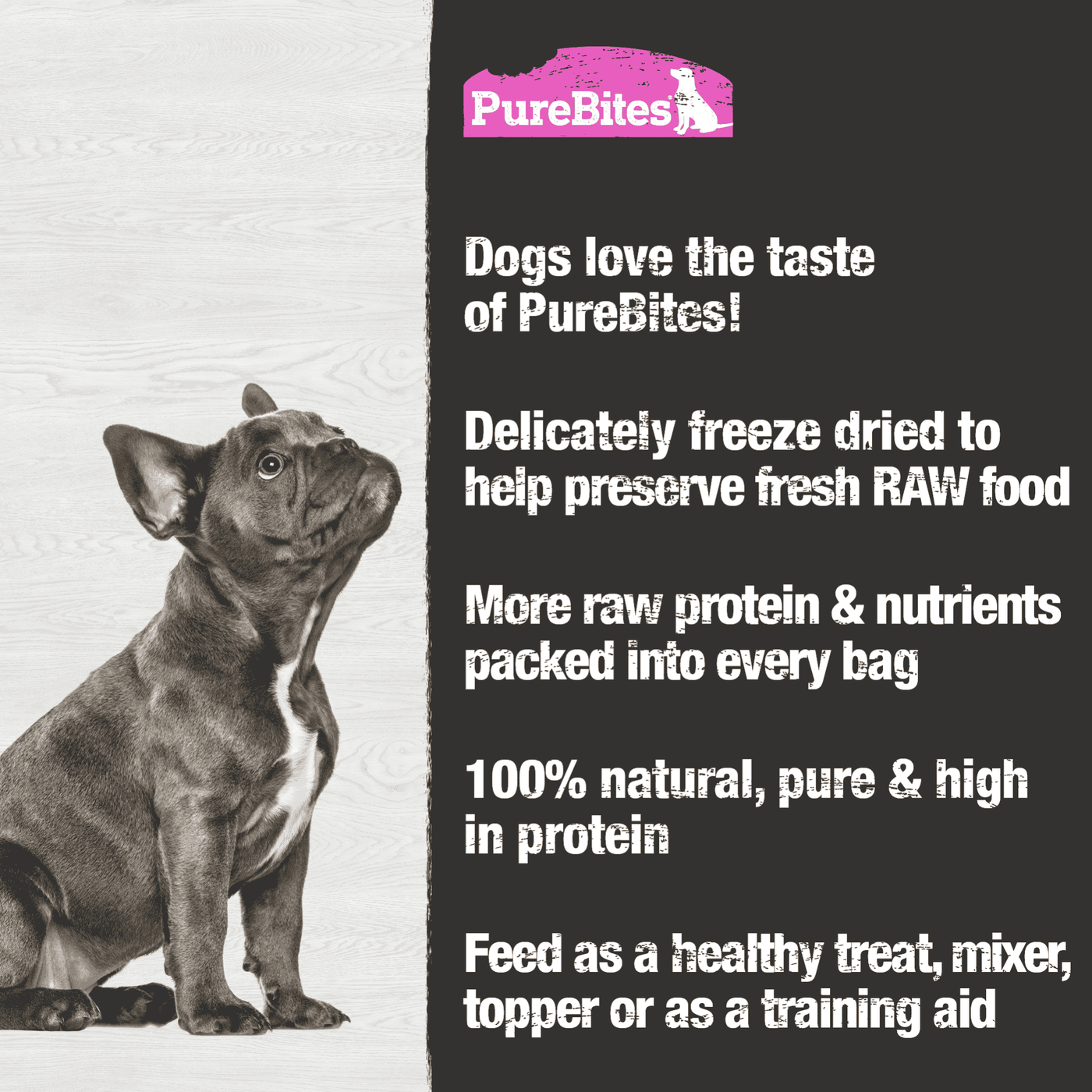 Gâteries lyophilisées pour chiens PureBites au saumon