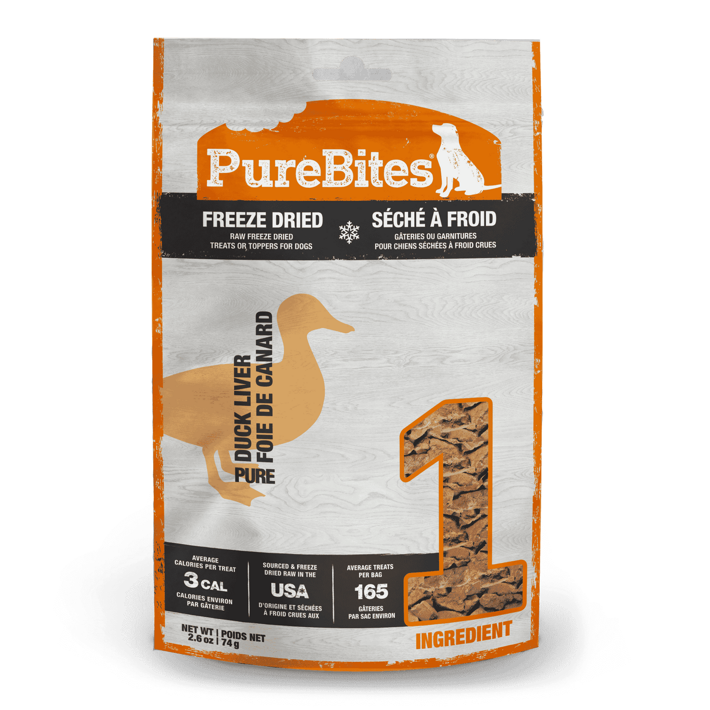 PureBites pour chiens - Friandises lyophilisées au foie de canard