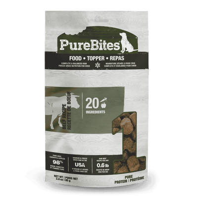 PureBites for Dogs - Beef Freeze Dried Food Topper