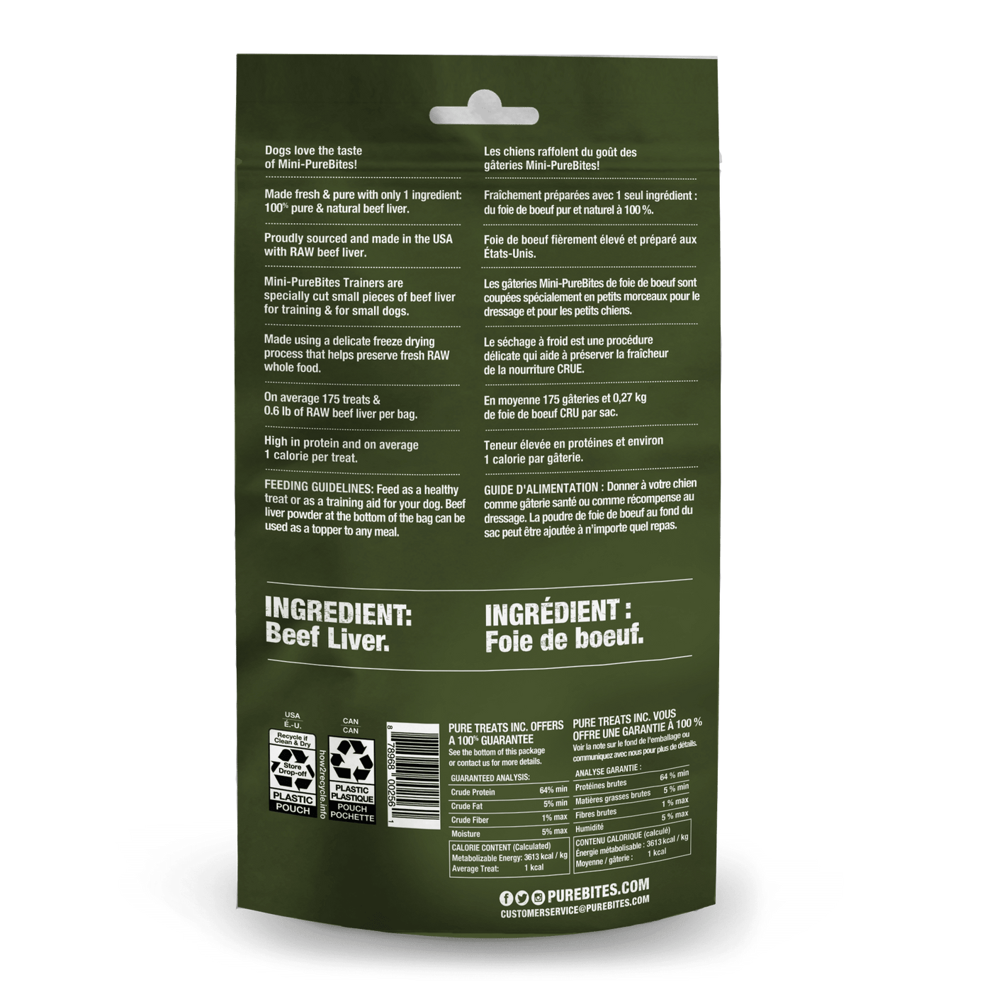 Mini-PureBites Trainers Foie de Boeuf pour Chiens