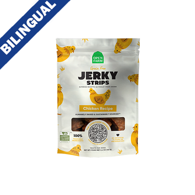 Ferme ouverte pour chiens – Lanières de bœuf séchées nourries à l'herbe sans céréales (5,6 oz)