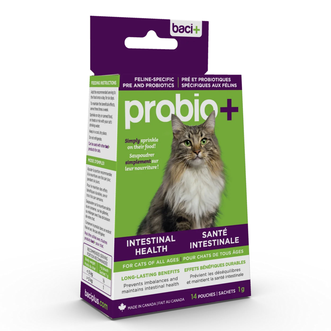 Baci+ Probio+ Pre and probiotics • Promotes and maintains a healthy intestinal flora | Cats