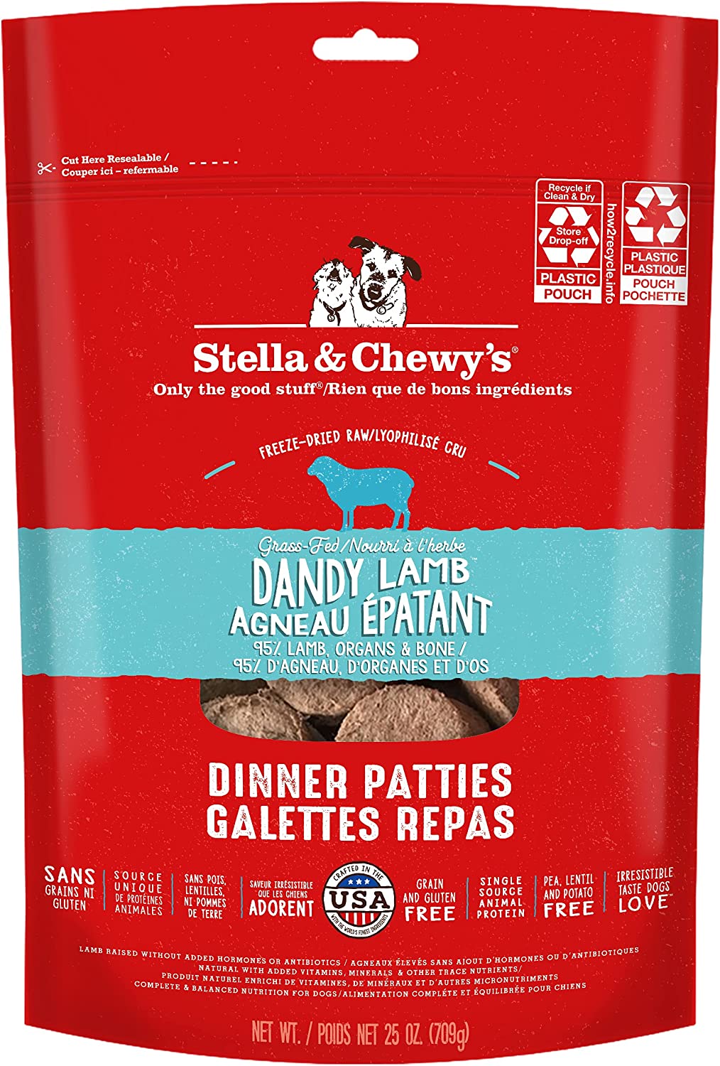 Stella & Chewy's - Dandy Lamb Freeze Dried Dinner Patties for Dogs