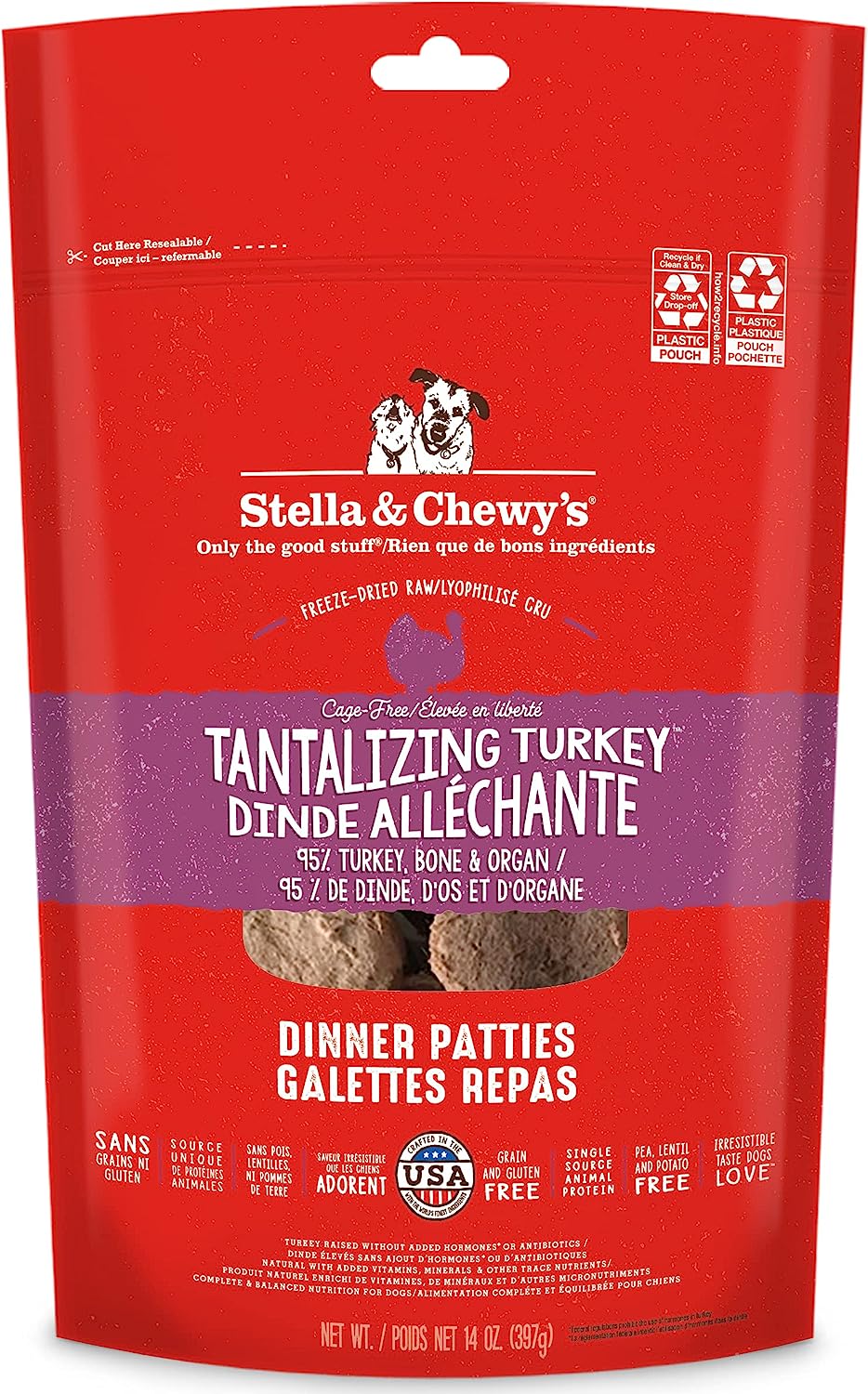Stella & Chewy's - Tantalizing Turkey Freeze Dried Dinner Patties for Dogs