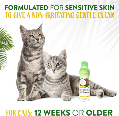 TropiClean: Hypoallergenic Cat Shampoo - For Cats & Kittens - 12oz