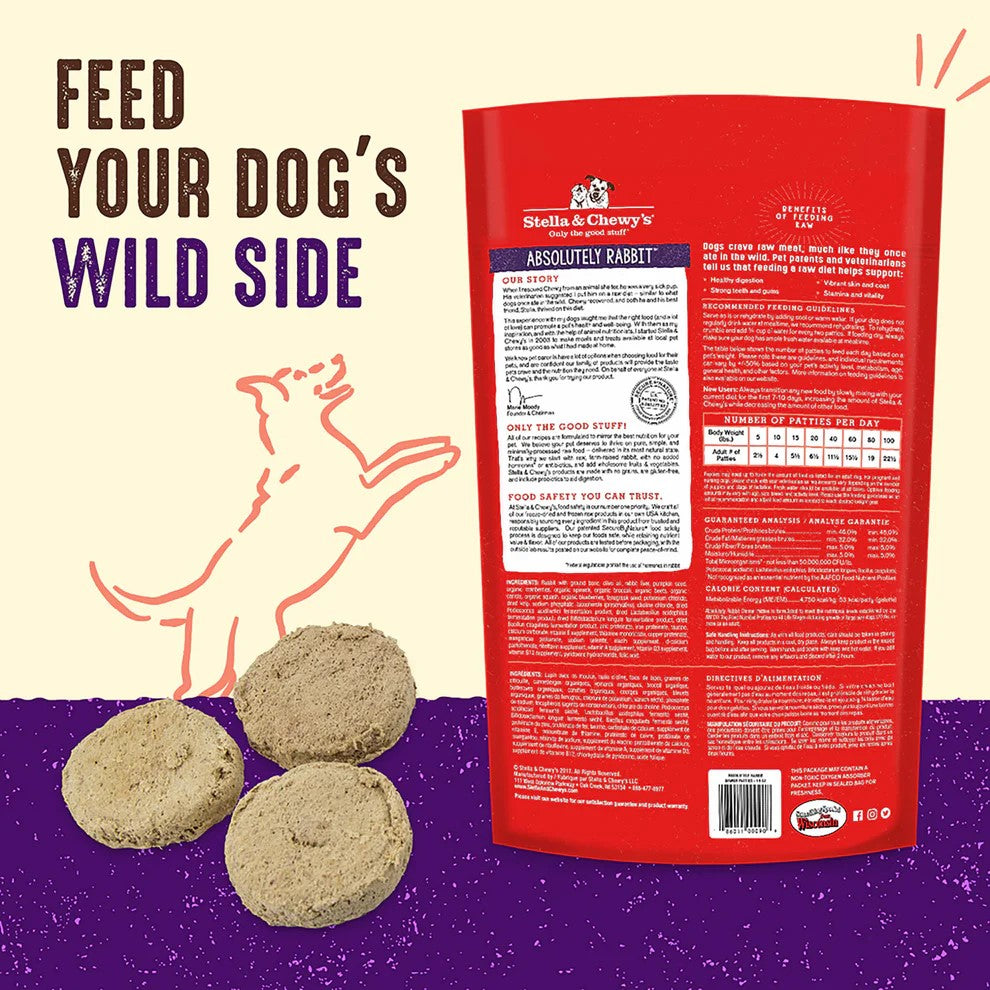 Stella & Chewy's: Absolutely Rabbit Freeze-Dried Raw Dinner Patties (14oz)