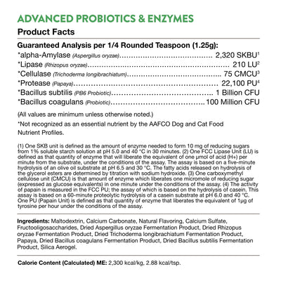 NaturVet Advanced Probiotics & Enzymes + PB6 Powder