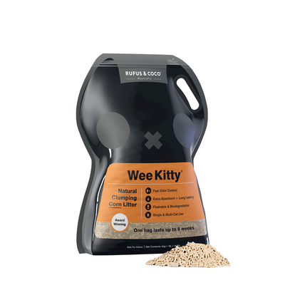 Rufus & Coco Wee Kitty Clumping Corn Cat Litter 4kg