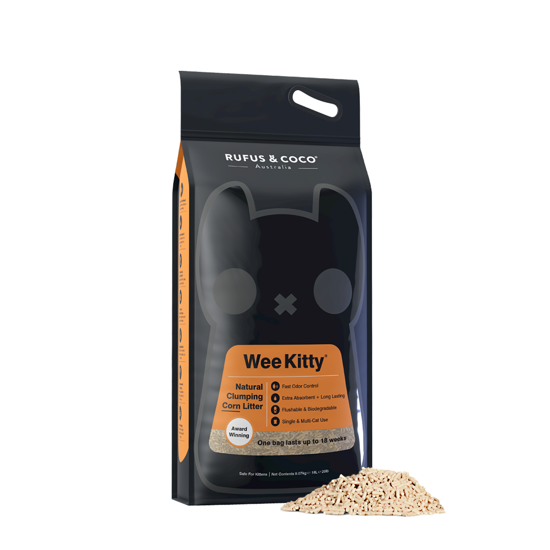 Rufus & Coco Wee Kitty Clumping Corn Cat Litter
