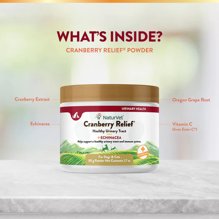 what's inside: cranberry extract, echinacea, oregon grape root, vitamin c