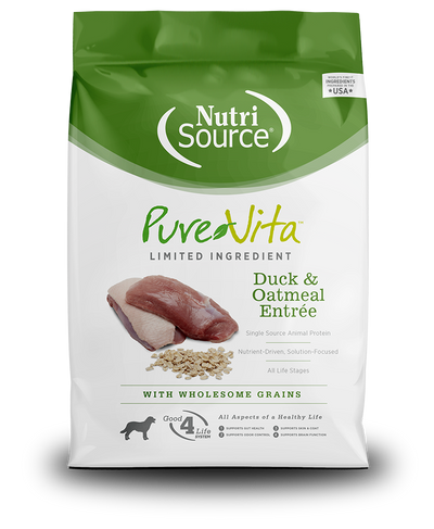 NutriSource  PureVita for Dogs - Duck and Oatmeal Dry Dog Food