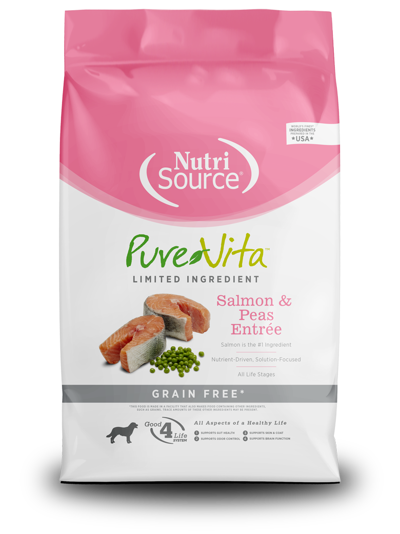 NutriSource PureVita Salmon and Peas Grain Free Limited Ingredient Dry Dog Food