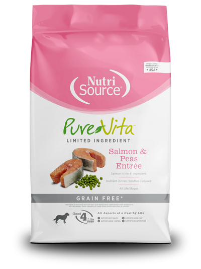 NutriSource PureVita Salmon and Peas Grain Free Limited Ingredient Dry Dog Food