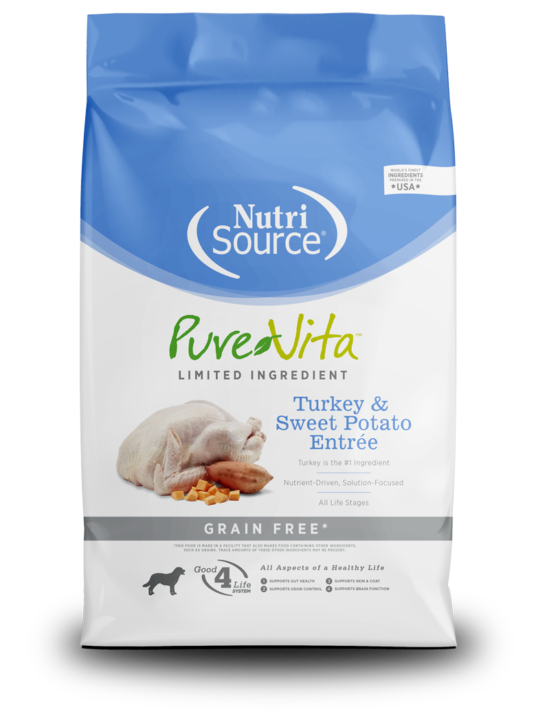 NutriSource PureVita for Dogs - Grain Free Turkey and Sweet Potato Dry Dog Food