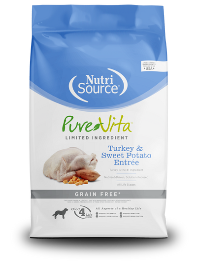 NutriSource PureVita for Dogs - Grain Free Turkey and Sweet Potato Dry Dog Food