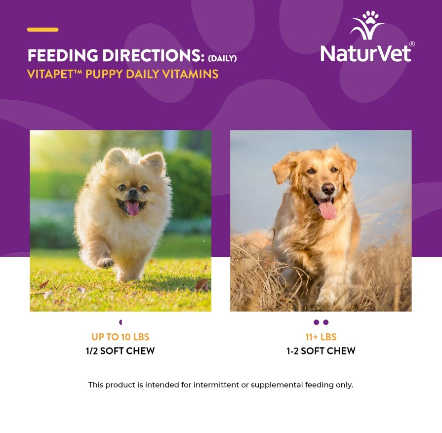 NaturVet VitaPet Puppy Daily Vitamins Soft Chews (70ct)