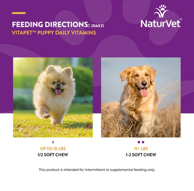 NaturVet VitaPet Puppy Daily Vitamins Soft Chews (70ct)