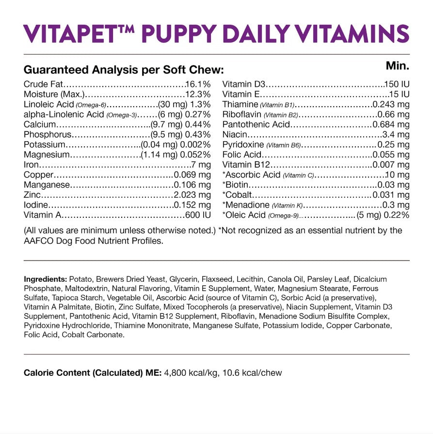 NaturVet VitaPet Puppy Daily Vitamins Soft Chews (70ct)