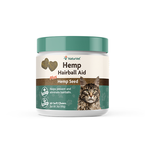 Naturvet Chanvre Hairball Aid Soft Chew pour chats (60ct)