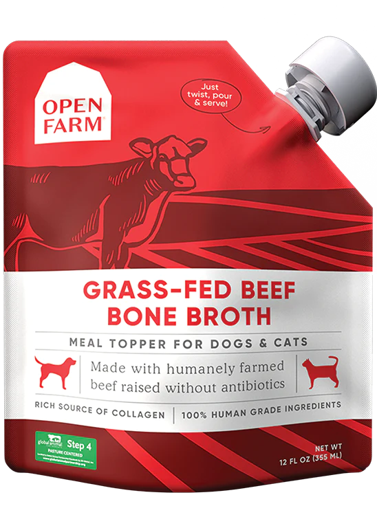 Open Farm for Dogs &amp; Cats - Bone Broth Meal Topper (12oz)