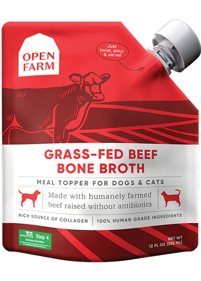 Open Farm for Dogs &amp; Cats - Bone Broth Meal Topper (12oz)