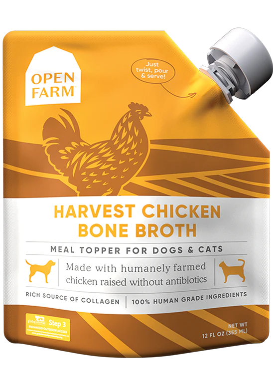 Open Farm for Dogs &amp; Cats - Bone Broth Meal Topper (12oz)