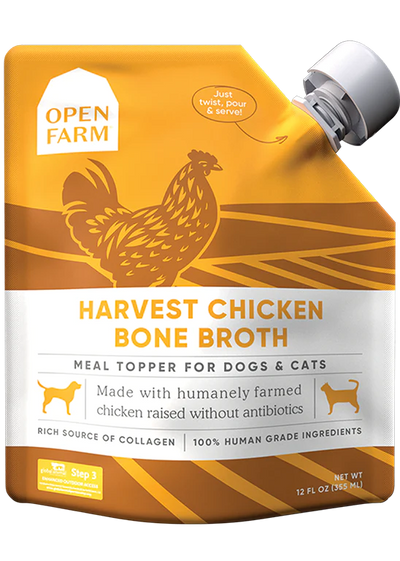Ferme ouverte pour chiens et chats – Garniture de repas en bouillon d'os