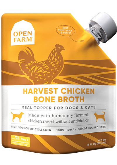 Open Farm for Dogs &amp; Cats - Bone Broth Meal Topper (12oz)