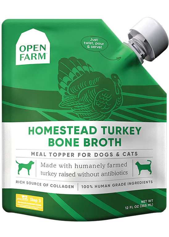 Ferme ouverte pour chiens et chats – Garniture de repas en bouillon d'os
