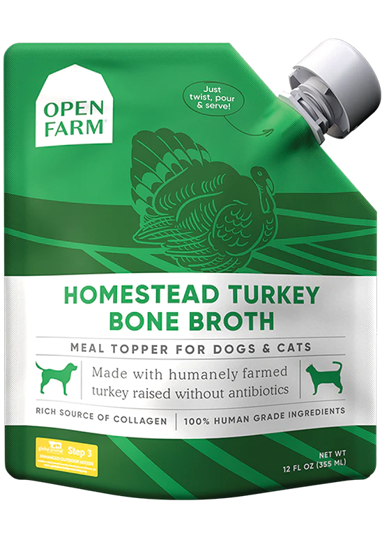 Open Farm for Dogs &amp; Cats - Bone Broth Meal Topper (12oz)