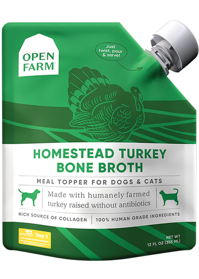 Ferme ouverte pour chiens et chats – Garniture de repas en bouillon d'os