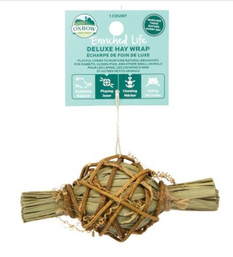 Oxbow Enriched Life - Produits à mâcher naturels - Enveloppement de foin de luxe