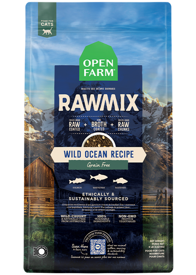 Open Farm for Cats (Wild Ocean RawMix Grain Free Dry Cat Food 2.25lb)