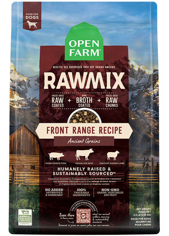 Open Farm for Dogs - RawMix Front Range avec des aliments secs pour chiens aux grains anciens