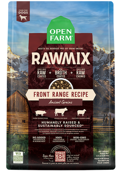 Open Farm for Dogs - RawMix Front Range avec des aliments secs pour chiens aux grains anciens