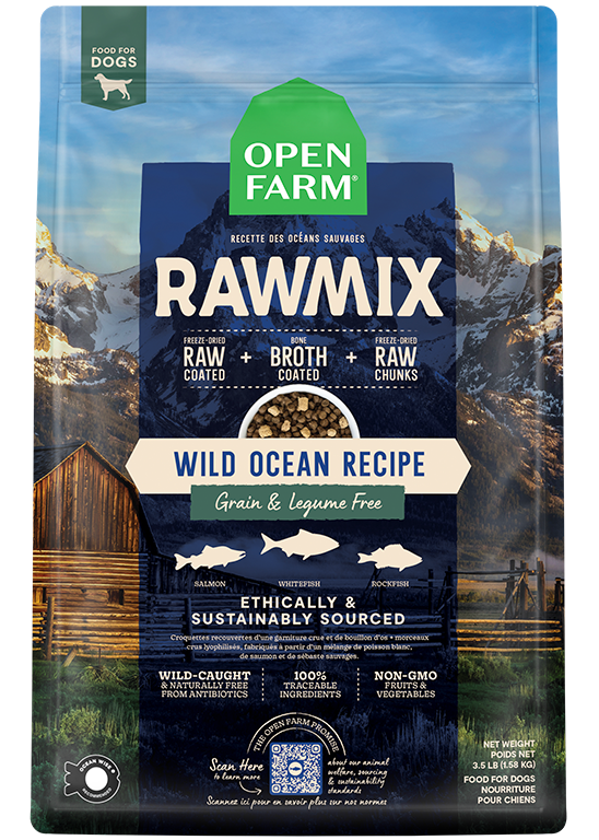 Open Farm for Dogs (Wild Ocean RawMix Grain & Legume Free Dry Dog Food 3.5lb)