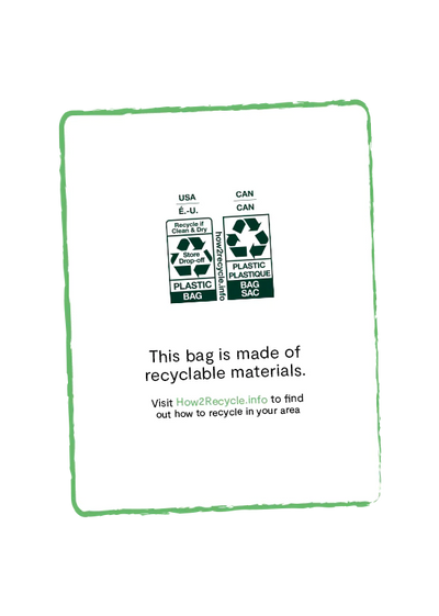 This bag is made of Recyclable Materials