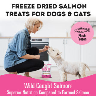 Pet Treatery Friandises au saumon déshydraté de qualité supérieure pour chiens et chats