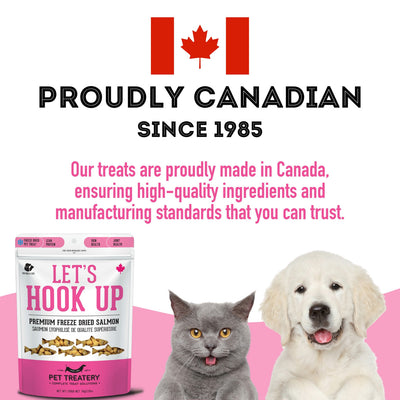 Pet Treatery Friandises au saumon déshydraté de qualité supérieure pour chiens et chats