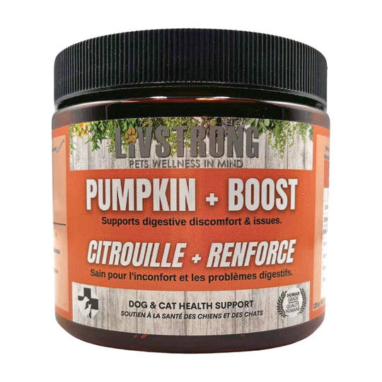 LIVSTRONG - Pumpkin + Boost Health Support for Dogs and Cats
