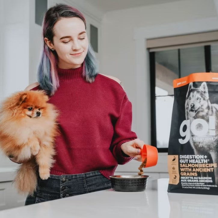 PETCUREAN GO!  Digestion + Gut Health: Salmon Recipe with Ancient Grains for Dogs