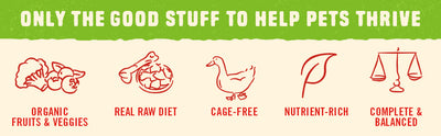 Only The Good Stuff in Stella & Chewy's Freeze-Dried Raw Duck Duck Goose Dinner Patties for Dogs