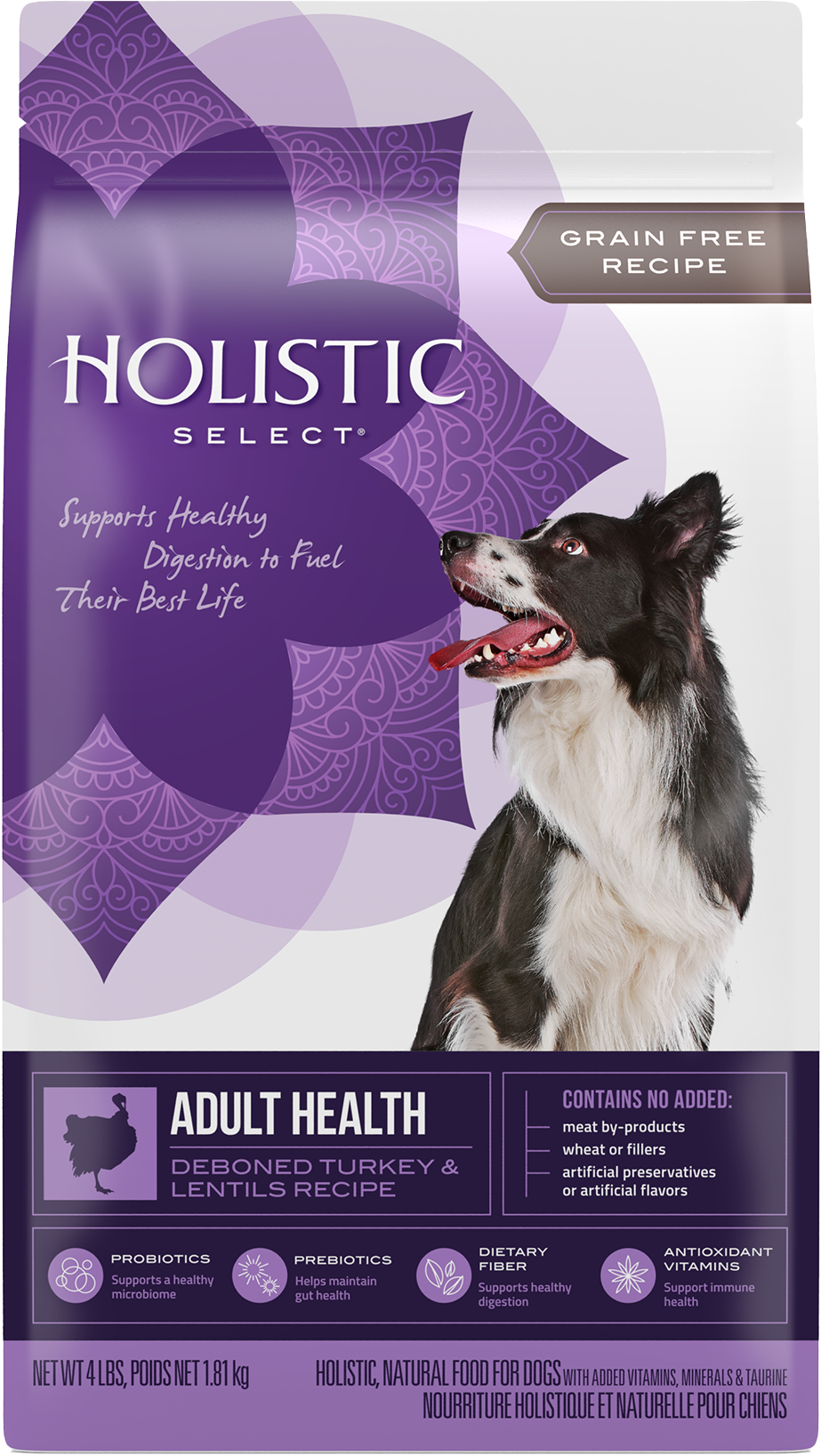 Holistic Select - Grain Free Deboned Turkey & Lentils Recipe Dry Dog Food