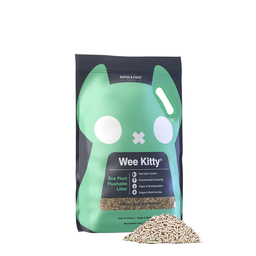 Rufus & Coco - Wee Kitty Flushable Eco Plant Clumping Tofu Litter