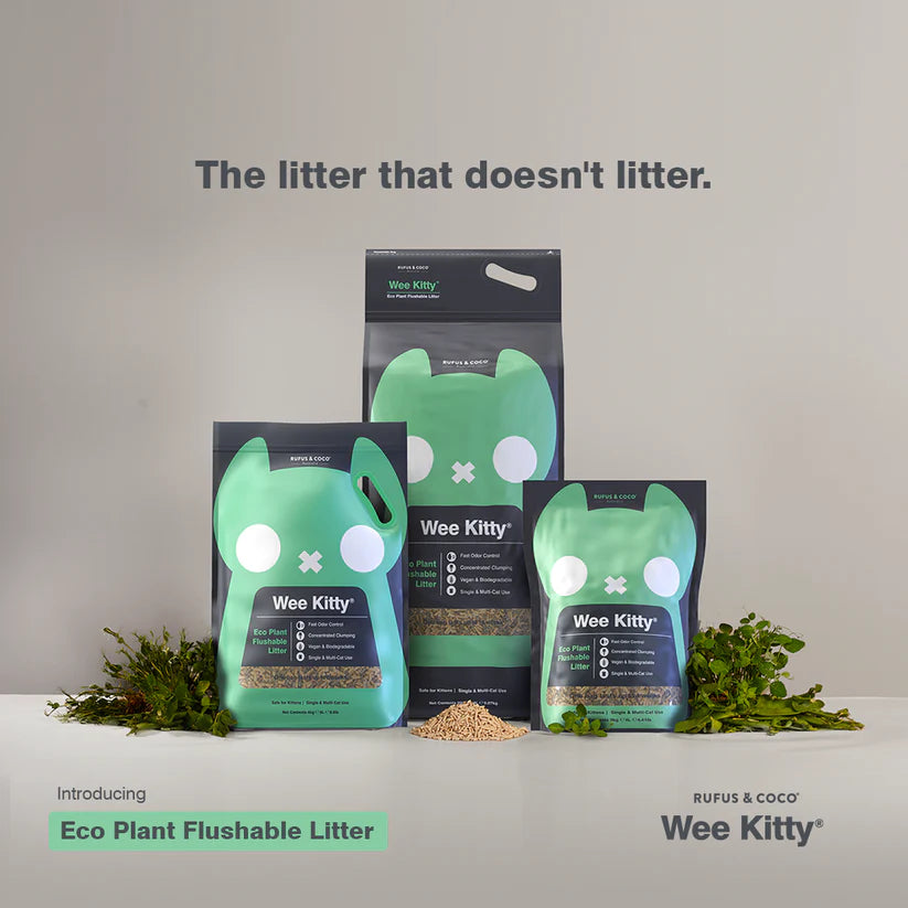 Rufus & Coco - Wee Kitty Flushable Eco Plant Clumping Tofu Litter
