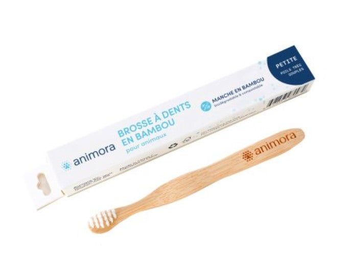 Animora Bamboo Toothbrush - Small for Cats and Dogs